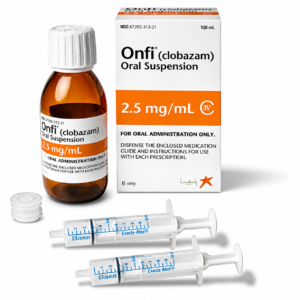 Onfi (clobazam) 2.5mg/mL oral suspension